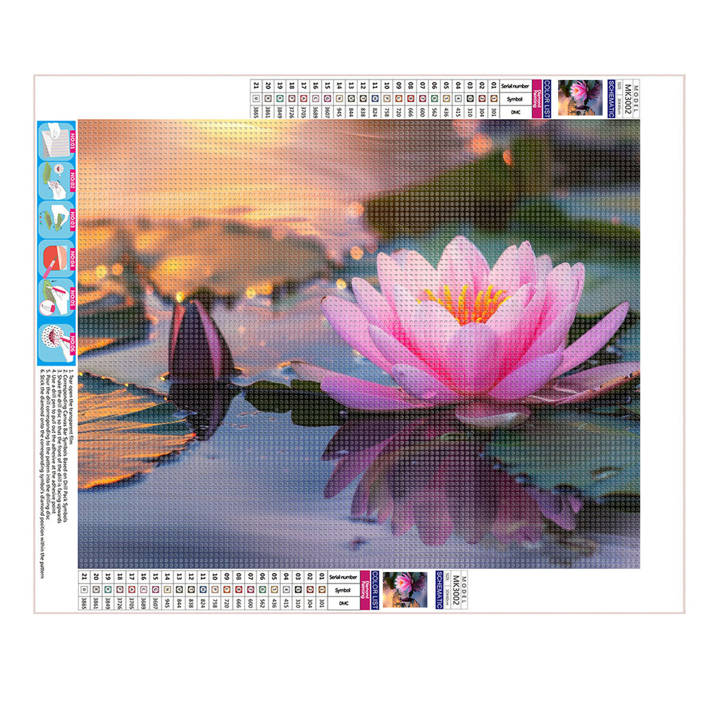 Seerosenstille - Diamond Painting