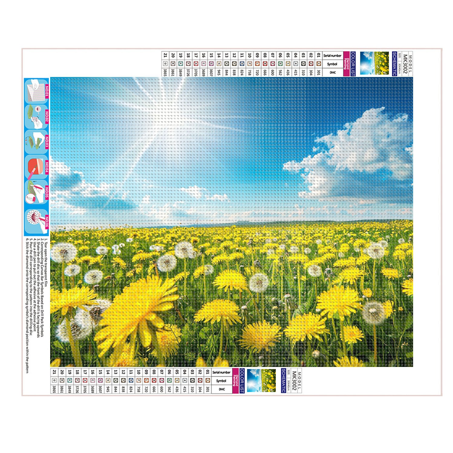 Sonnenblumenhorizont - Diamond Painting