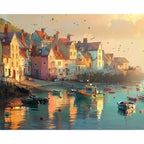 Sonnenuntergang am Hafen - Diamond Painting