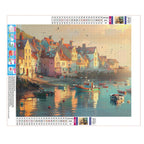 Sonnenuntergang am Hafen - Diamond Painting