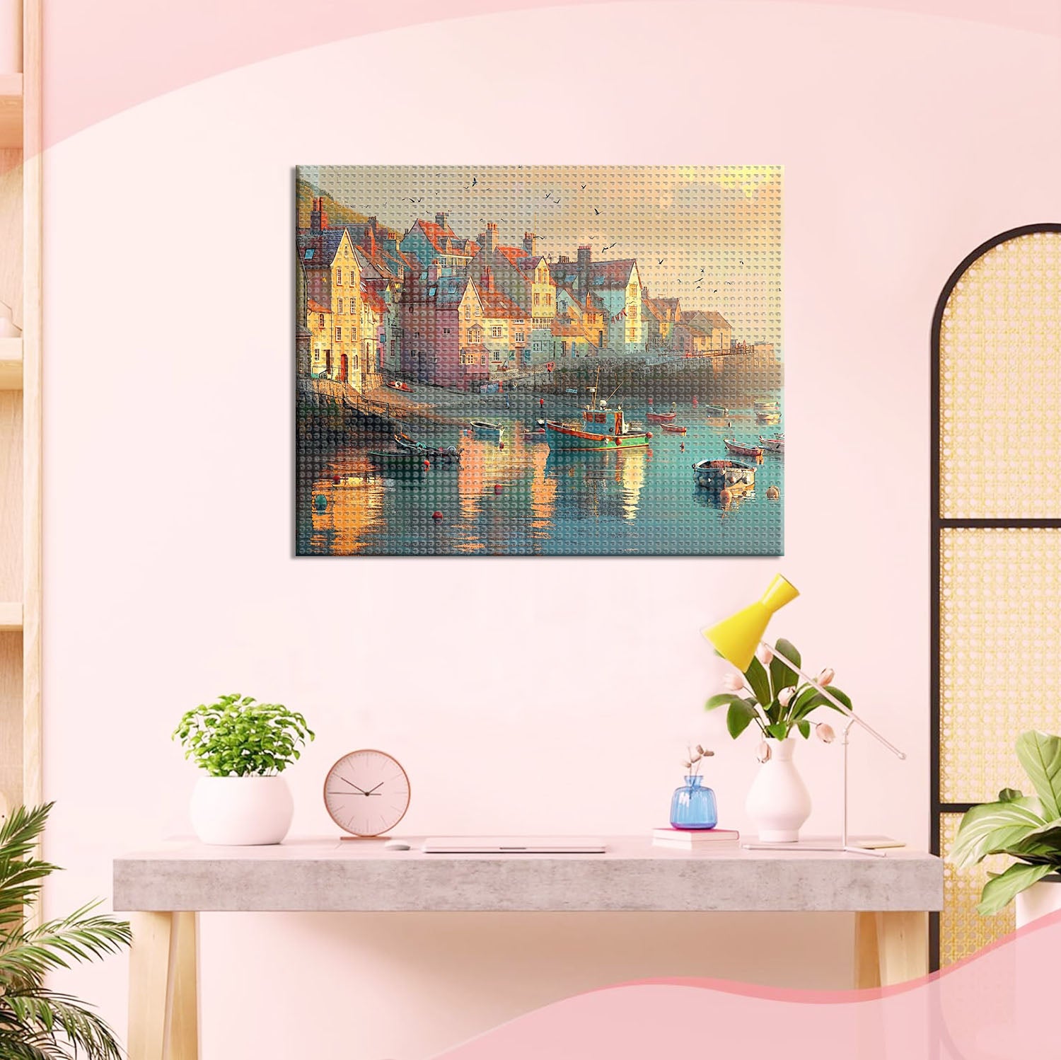 Sonnenuntergang am Hafen - Diamond Painting