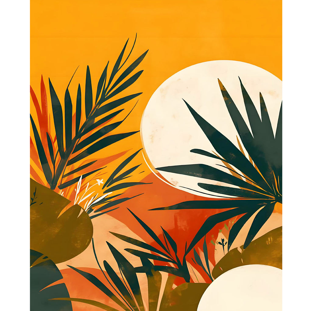 Sonnenuntergang im Dschungel - Diamond Painting