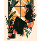 Sonnige Fensterbank - Diamond Painting