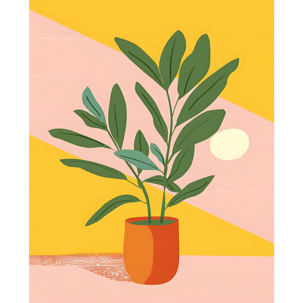 Sonnige Pflanze - Diamond Painting