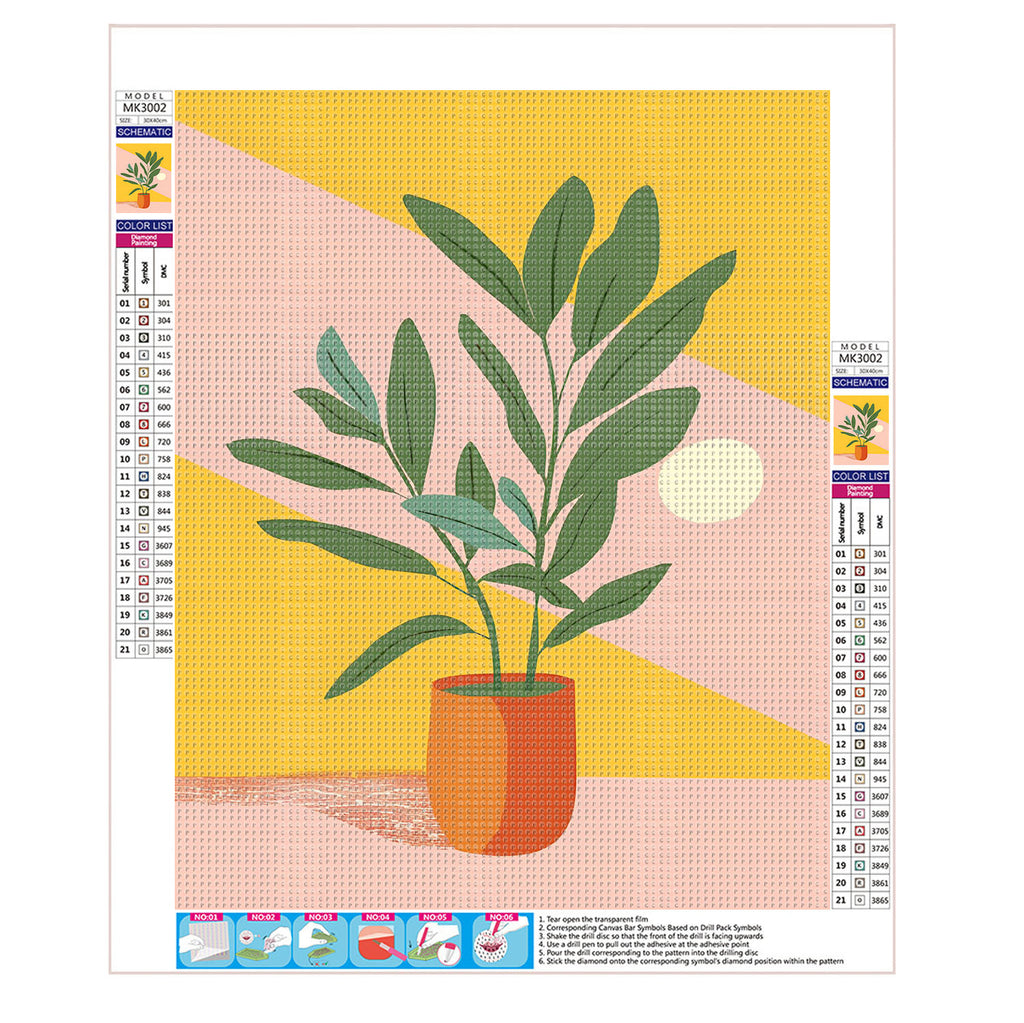 Sonnige Pflanze - Diamond Painting