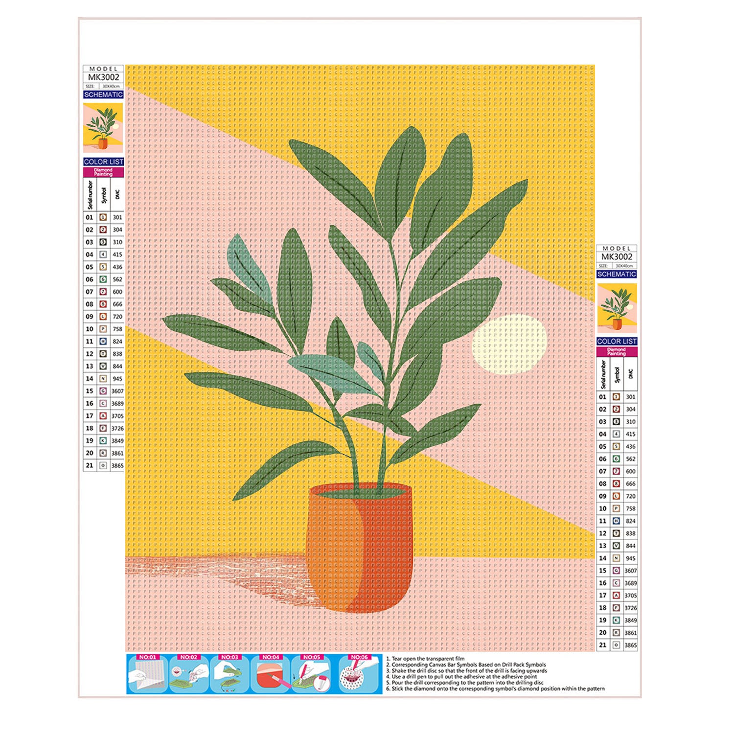 Sonnige Pflanze - Diamond Painting