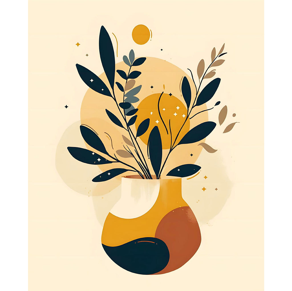 Sonnige Pflanzenwelt - Diamond Painting