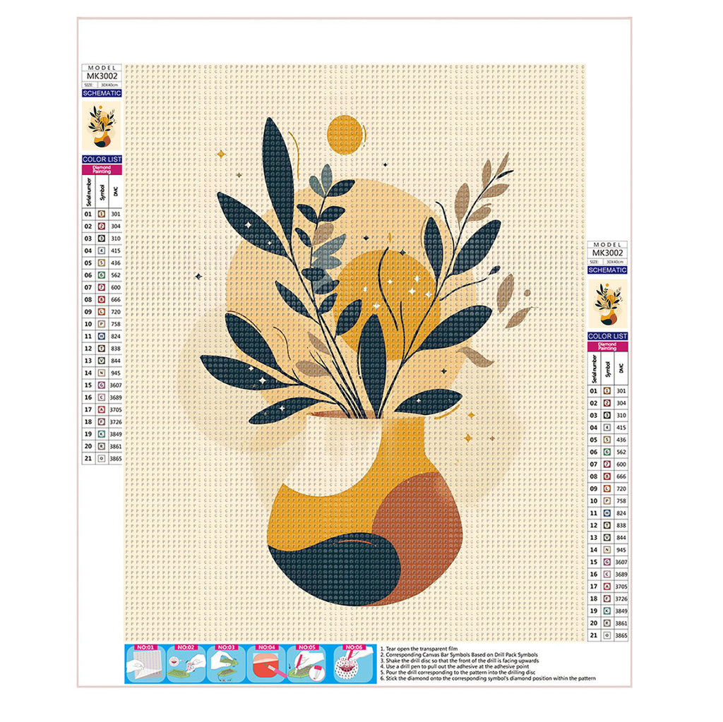 Sonnige Pflanzenwelt - Diamond Painting