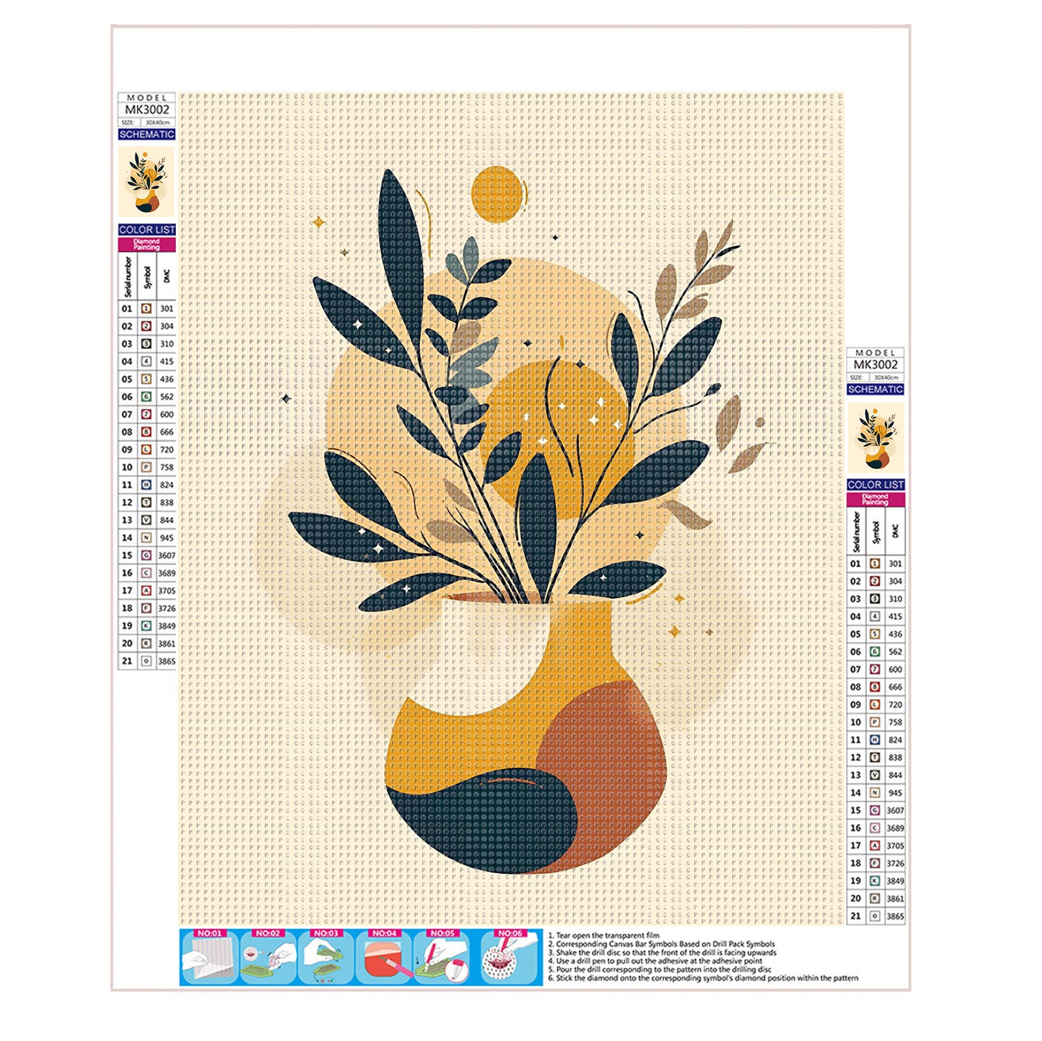 Sonnige Pflanzenwelt - Diamond Painting