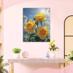 Sonnige Rosenwolke - Diamond Painting