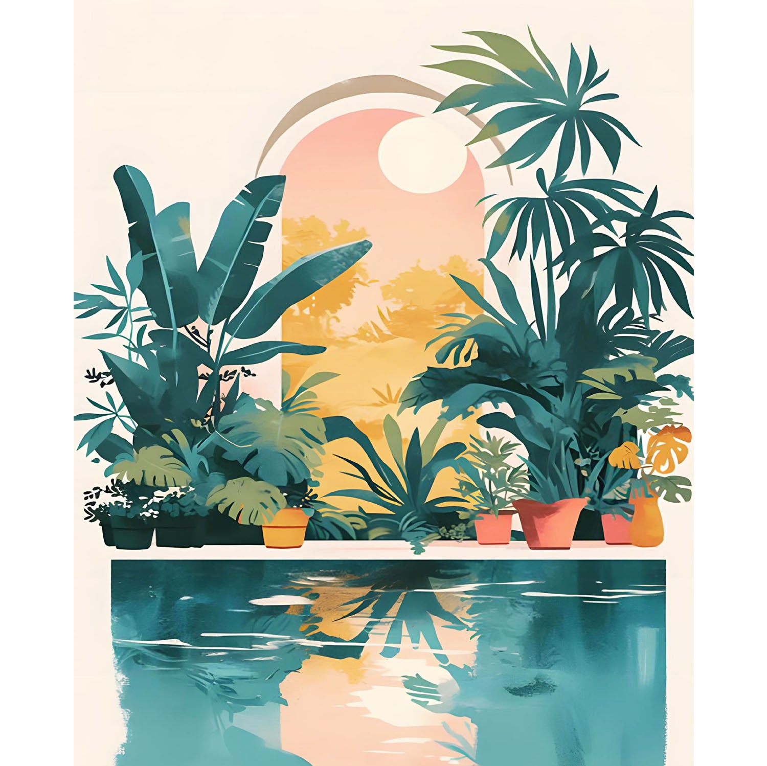 Sonniges Paradies - Diamond Painting