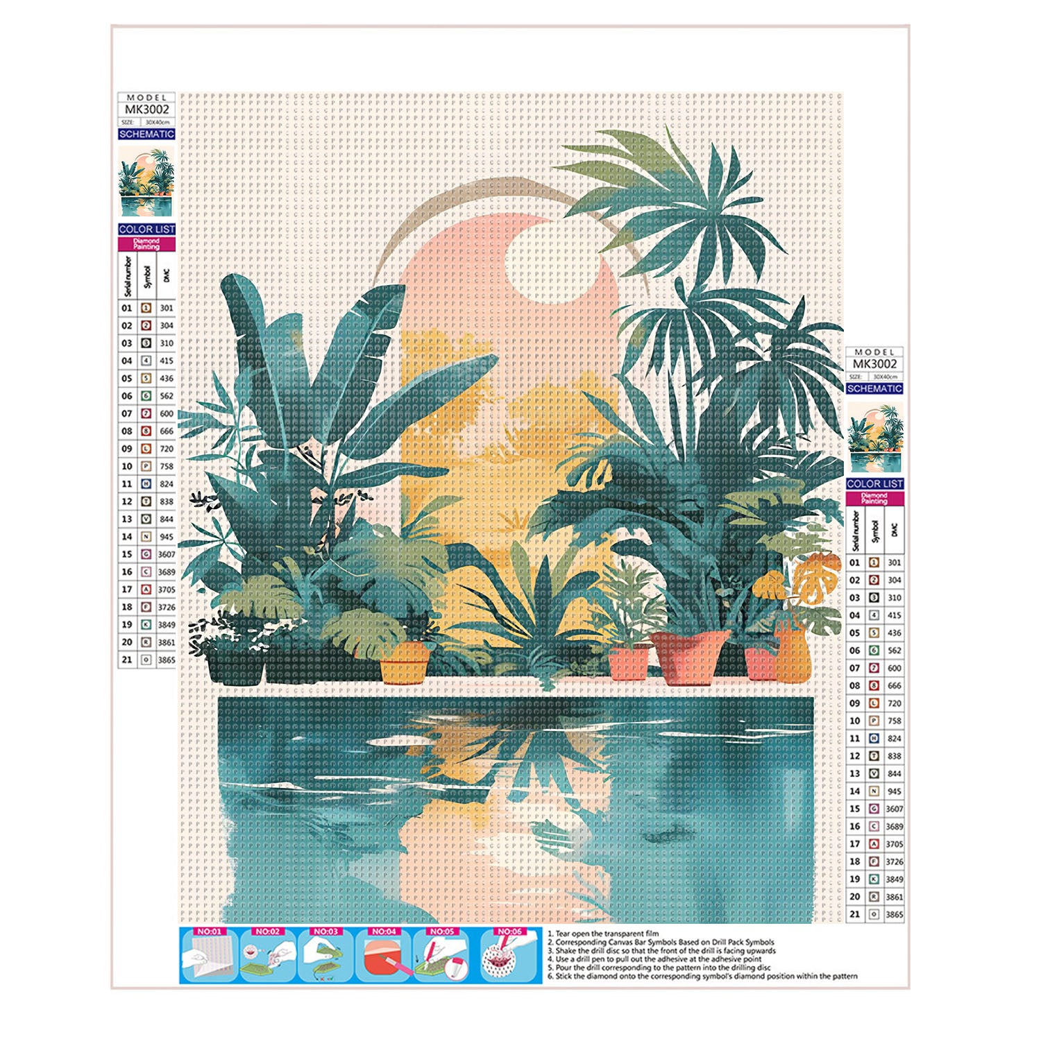 Sonniges Paradies - Diamond Painting