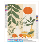 Sonniges Stillleben mit Orangen - Diamond Painting