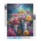 Sterne über den Blumen - Diamond Painting