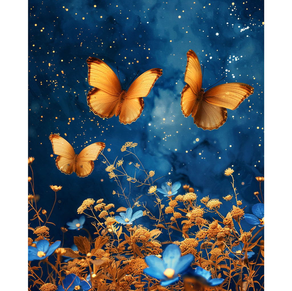Sterne und Schmetterlinge - Diamond Painting