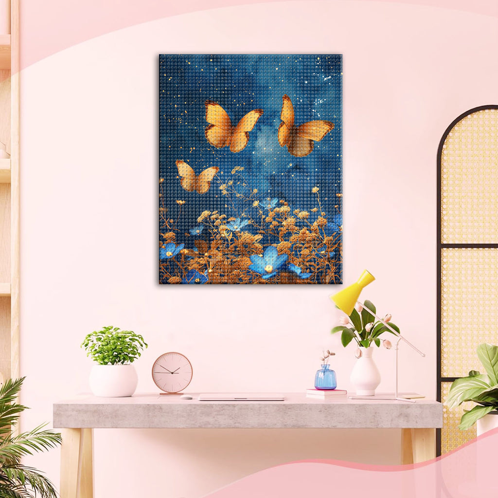 Sterne und Schmetterlinge - Diamond Painting