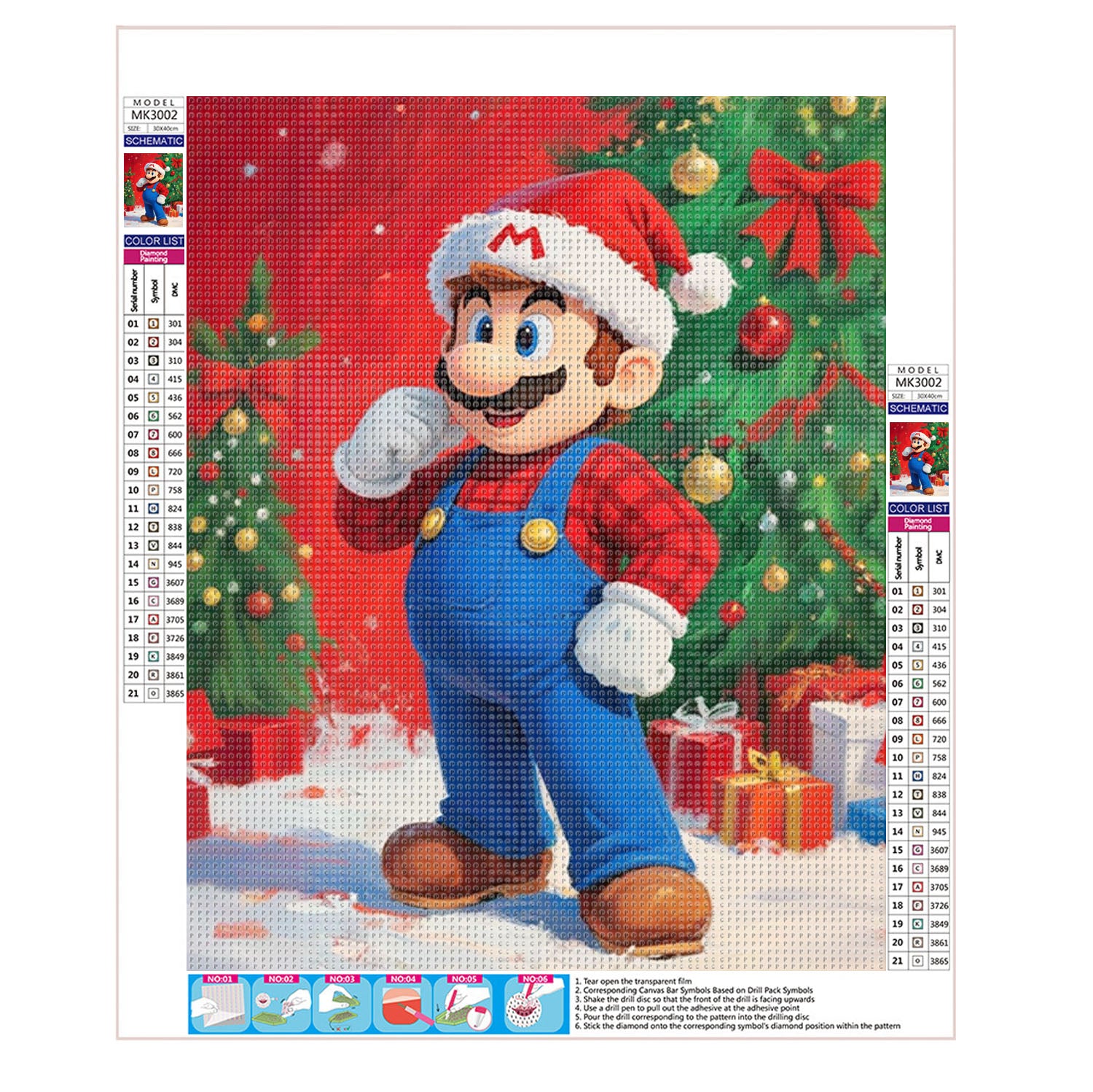 Super Mario Weihnachten - Diamond Painting