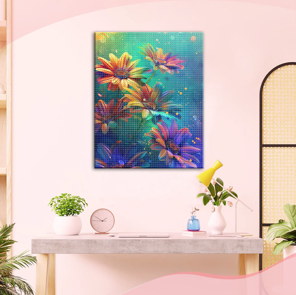 Surreale Blütenfantasie - Diamond Painting