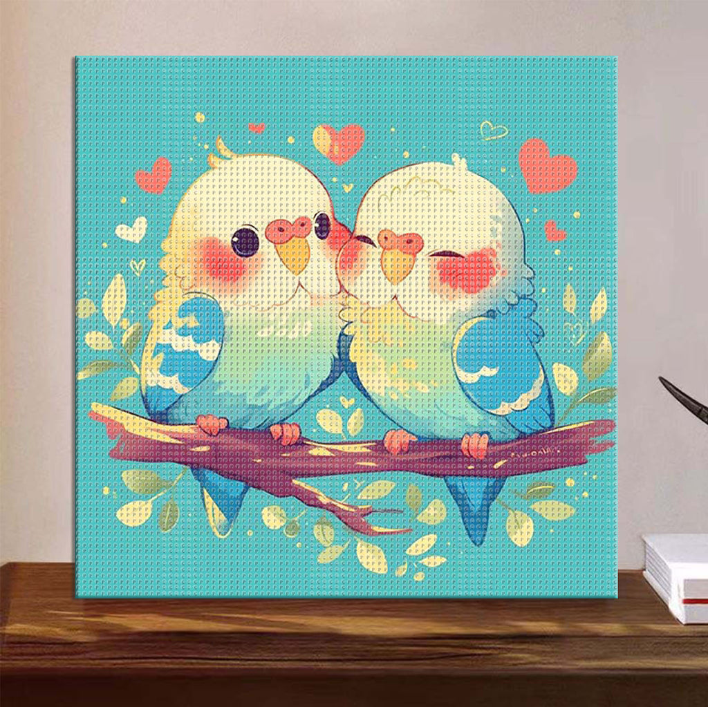 Süße Sittiche - Diamond Painting