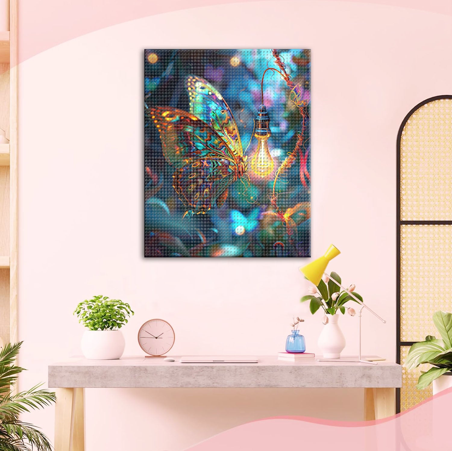 Tanz der Schmetterlinge im Lichtraum - Diamond Painting