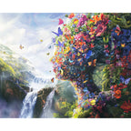 Traumhafte Blumenlandschaft - Diamond Painting