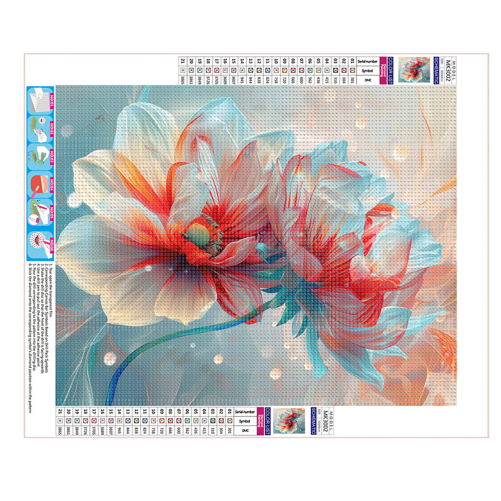 Traumhafte Blüten - Diamond Painting