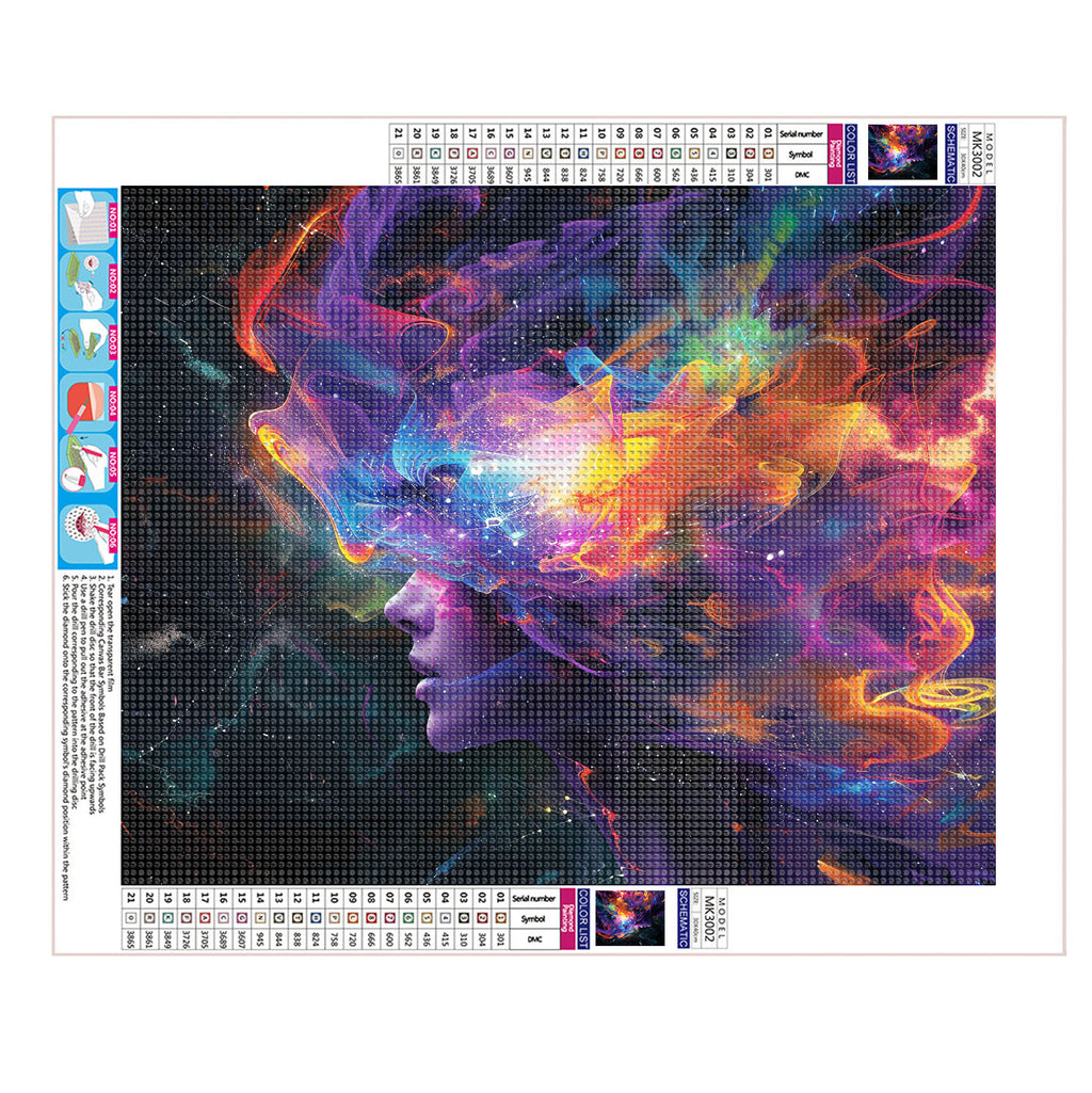 Traumhafte Gedankenwolke - Diamond Painting