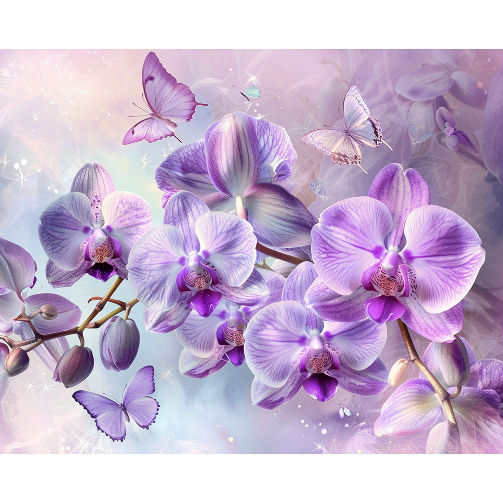 Traumhafte Orchideenwelt - Diamond Painting