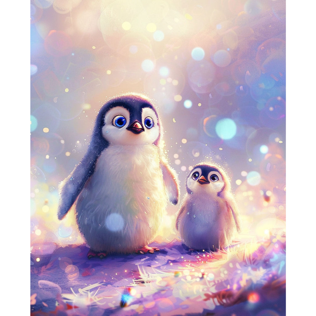 Traumhafte Pinguin - Welt - Diamond Painting