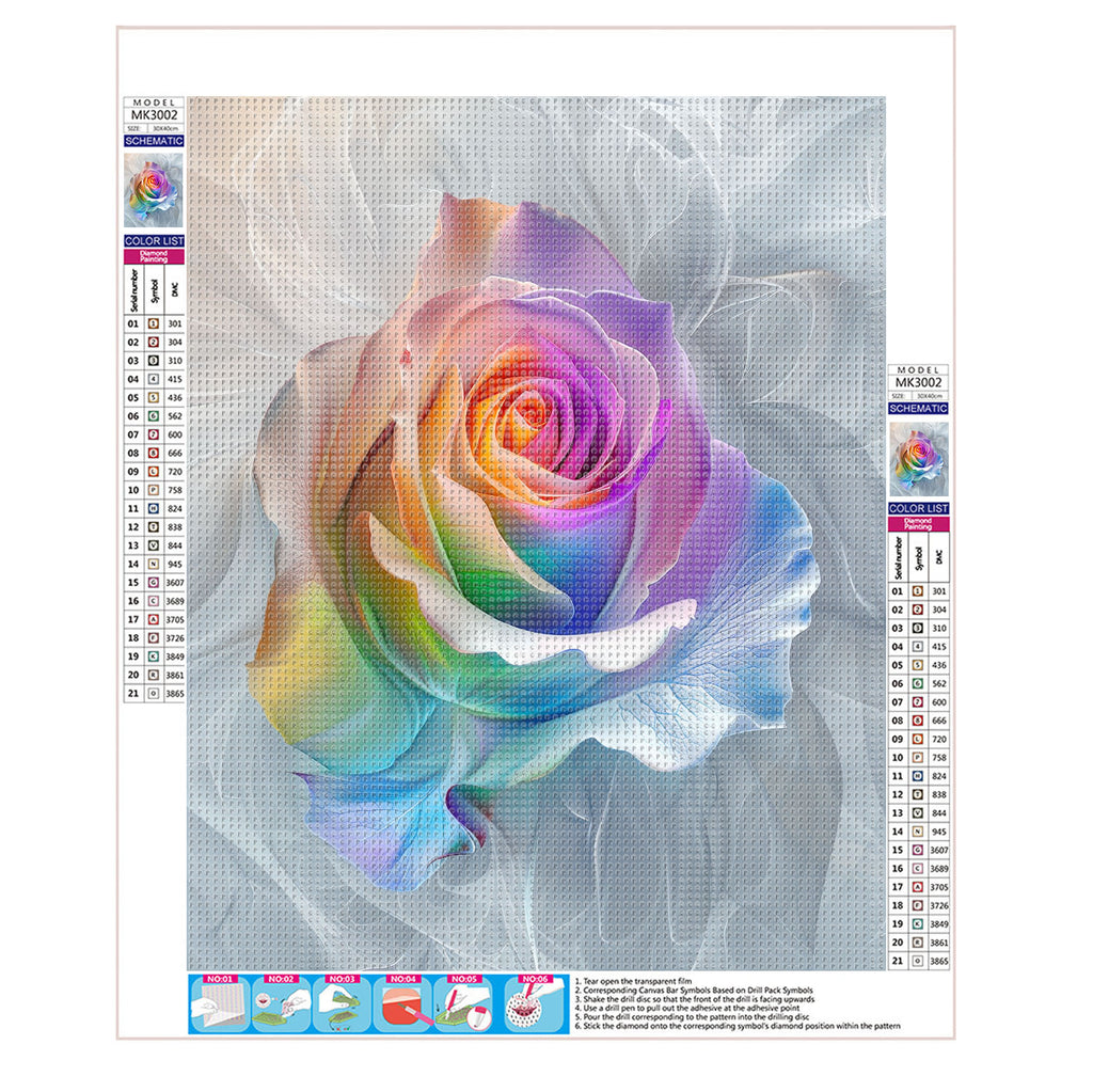 Traumhafte Rose - Diamond Painting