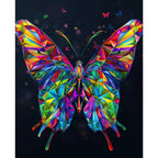 Traumhafter geometrischer Schmetterling - Welt - Diamond Painting
