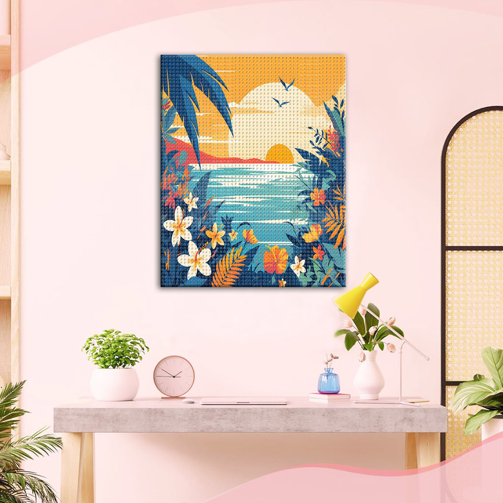 Tropische Blumenpracht - Diamond Painting