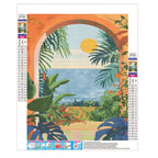 Tropische Pflanzen am Meer - Diamond Painting