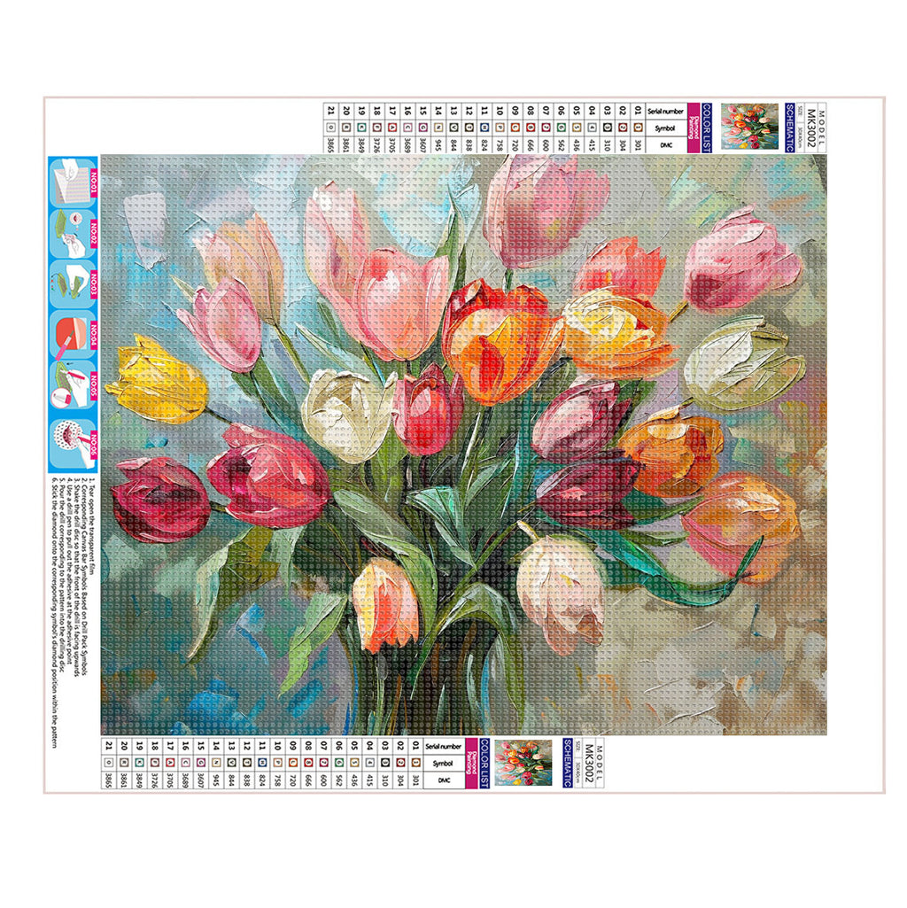 Tulpenfarbenpracht - Diamond Painting
