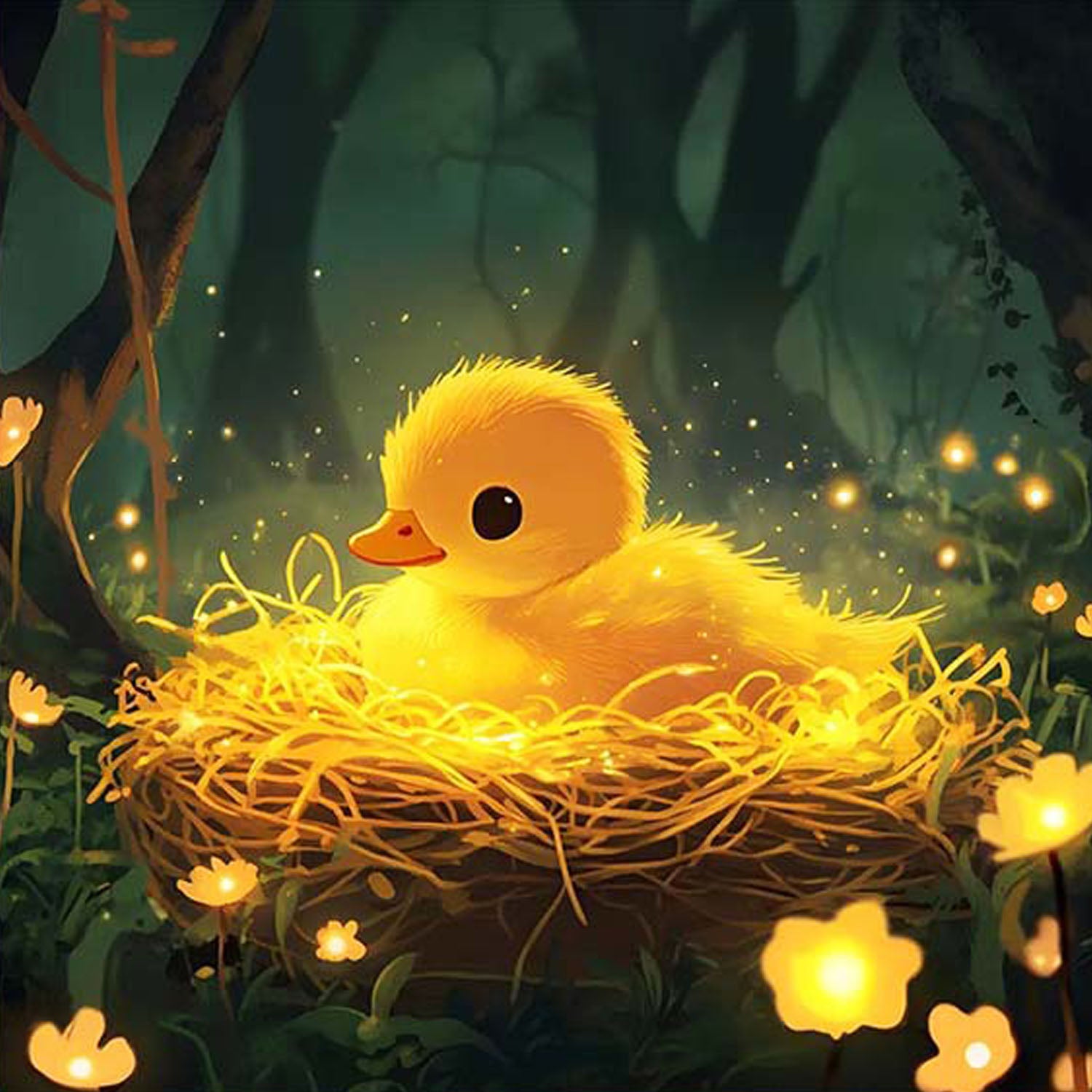 Verzaubertes Küken - Diamond Painting