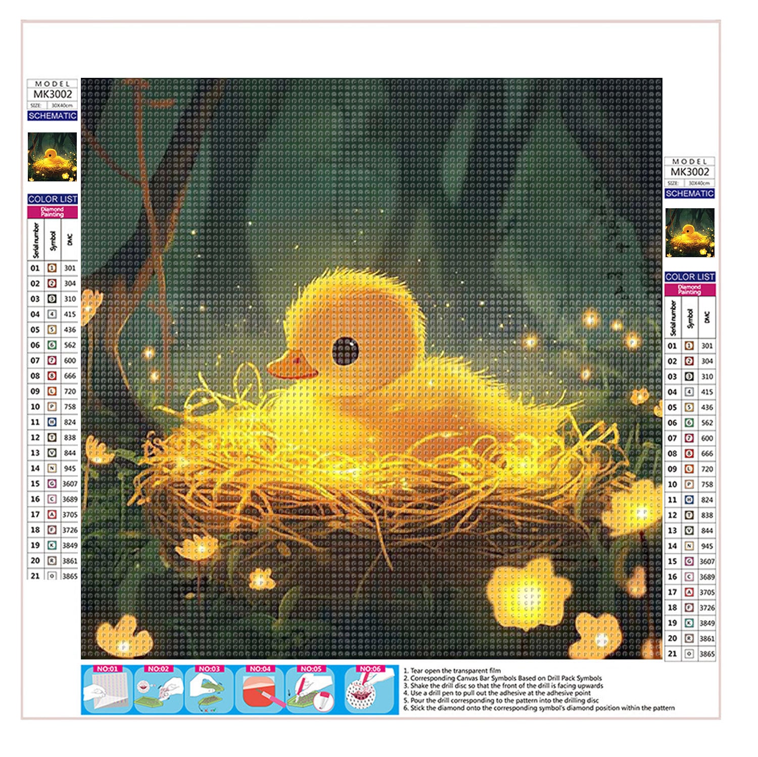 Verzaubertes Küken - Diamond Painting