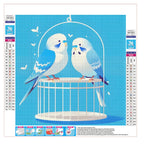 Vogelpaar im Käfig - Diamond Painting