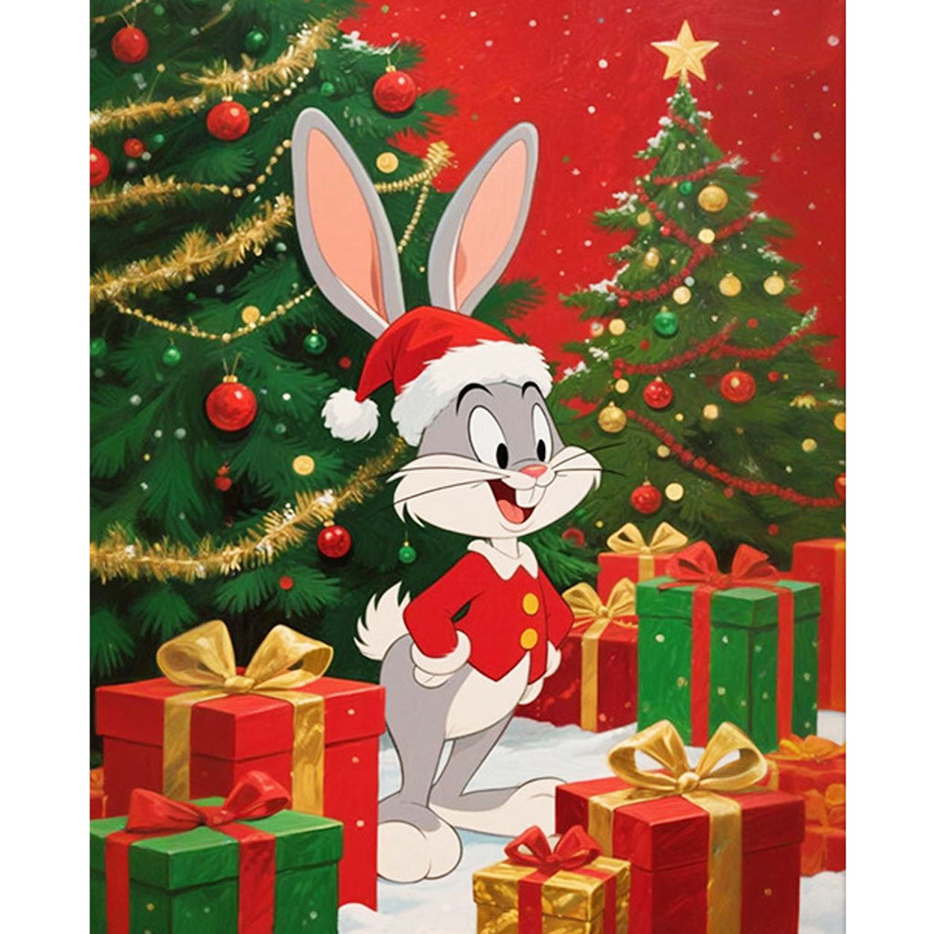 Weihnachtshase - Diamond Painting