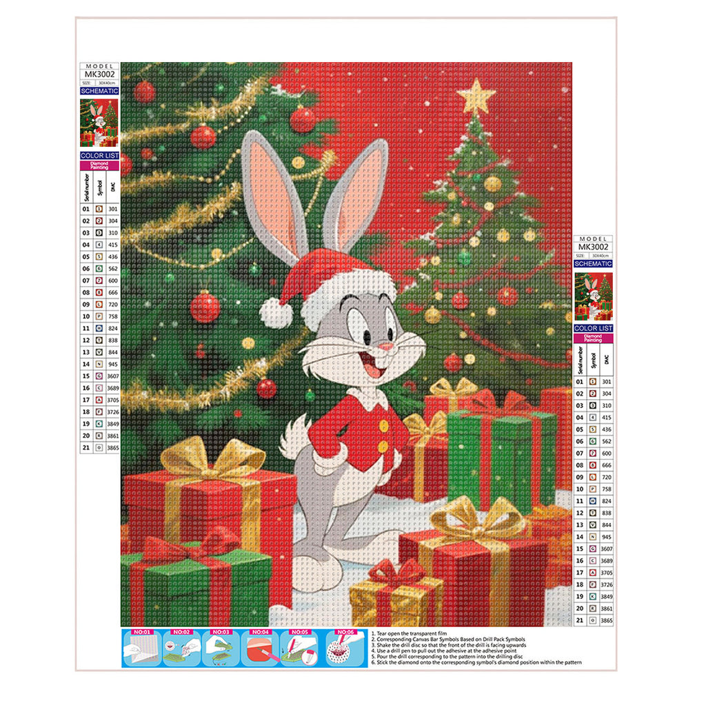 Weihnachtshase - Diamond Painting