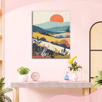 Wüstenlandschaft mit Pflanzen - Diamond Painting