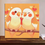 Zweisamkeit der Papageien - Diamond Painting