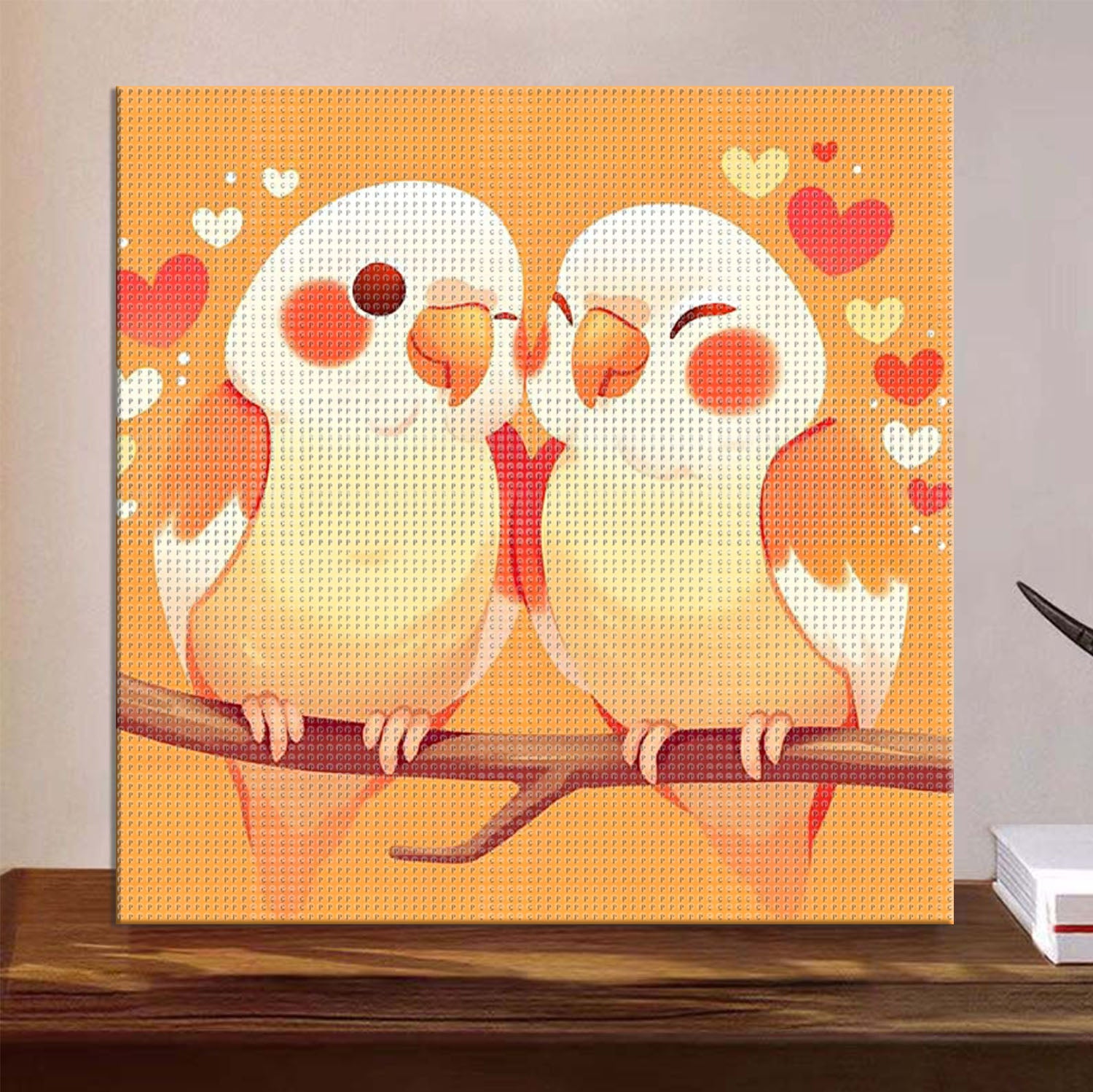 Zweisamkeit der Papageien - Diamond Painting