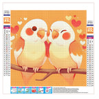 Zweisamkeit der Papageien - Diamond Painting