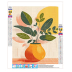 warme Pflanzenkulisse - Diamond Painting